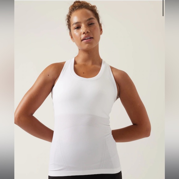 Athleta Momentum Seamless Tank Top in Orange Size Medium - Picture 5 of 7